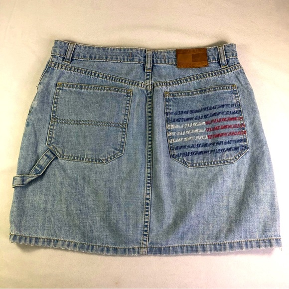 Tommy Hilfiger Dresses & Skirts - Tommy Hilfiger Vintage Wash Mini Skirt A-Line Summer Y2K Hipster Denim Cargo